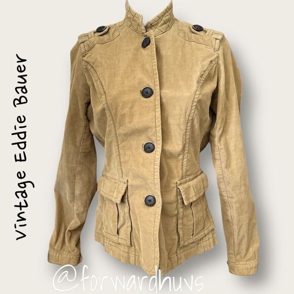 Eddie Bauer Tan Corduroy Jacket Size Small - Picture 4 of 11